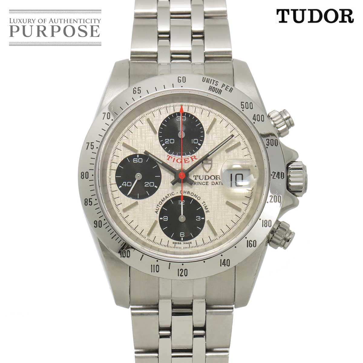 TUDOR クロノタイム タイガー プリンスデイト 79280 メンズ 腕時計 シルバー オートマ 自動巻き ウォッチ Chrono time チューダー チュードル 90329146