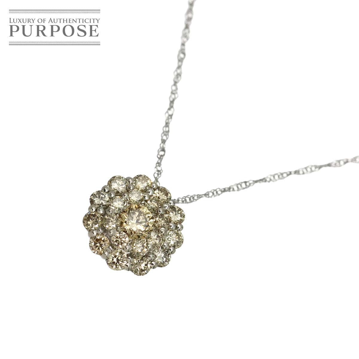 ダイヤ 0.40ct ネックレス 45cm Pt プラチナ Diamond Necklace 90325158