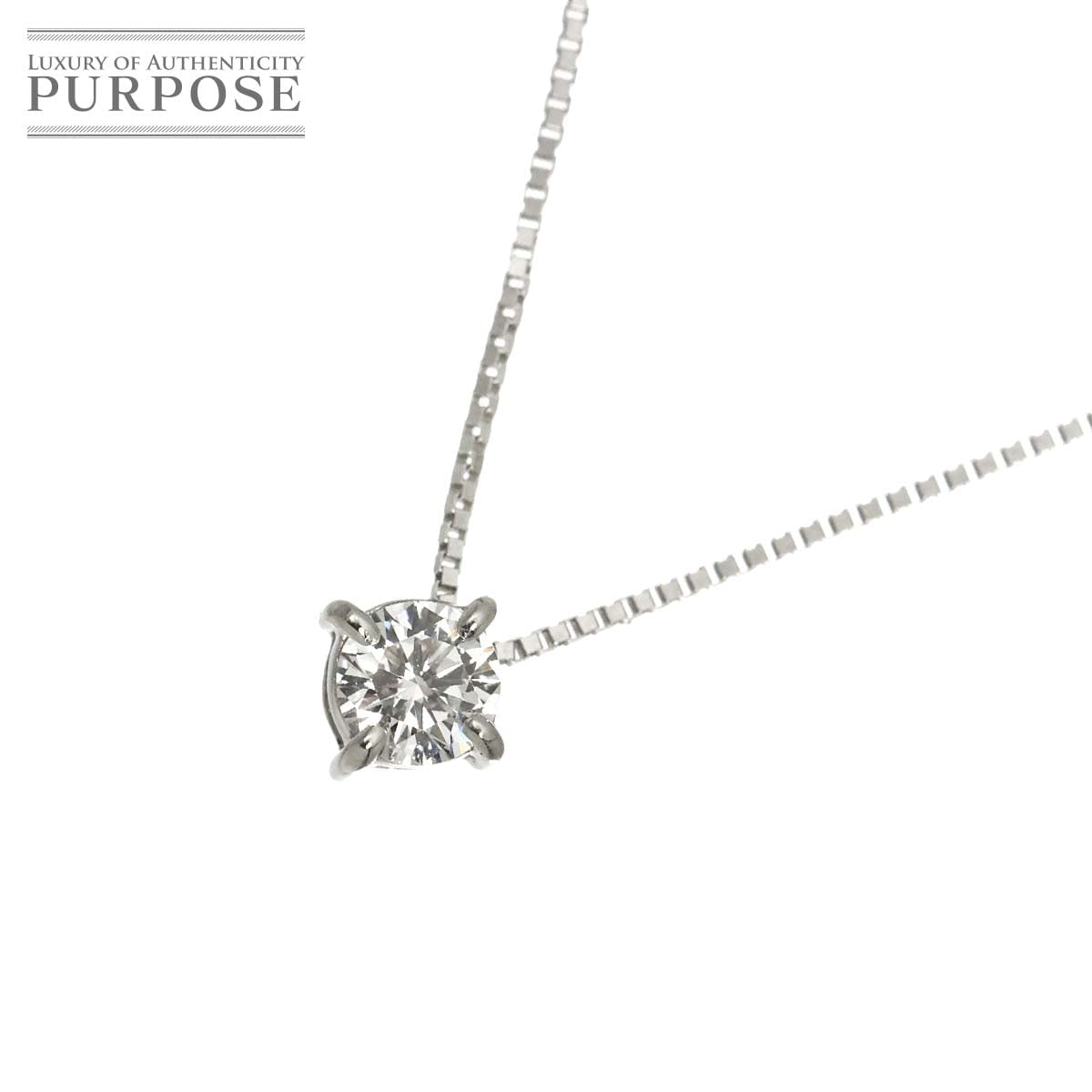 ダイヤ 0.169ct G/SI1 ネックレス 39cm Pt プラチナ【鑑定書付き】 Diamond Necklace 90325185