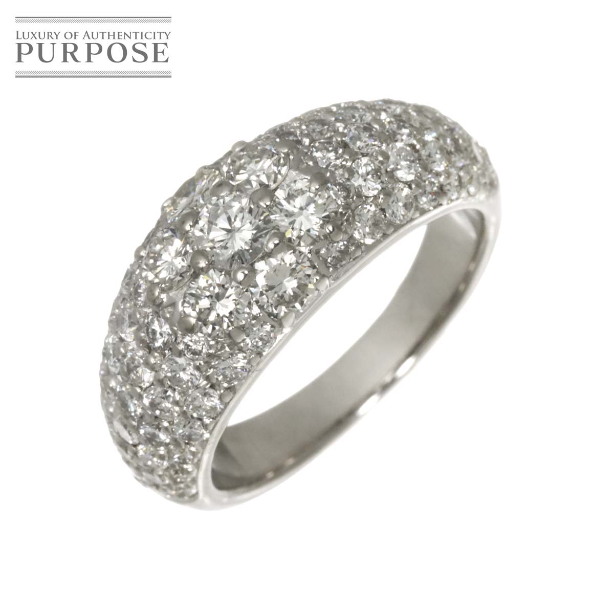 リング 13号 ダイヤ 0.18ct/2.04ct Pt プラチナ 指輪 Diamond Ring 90326523