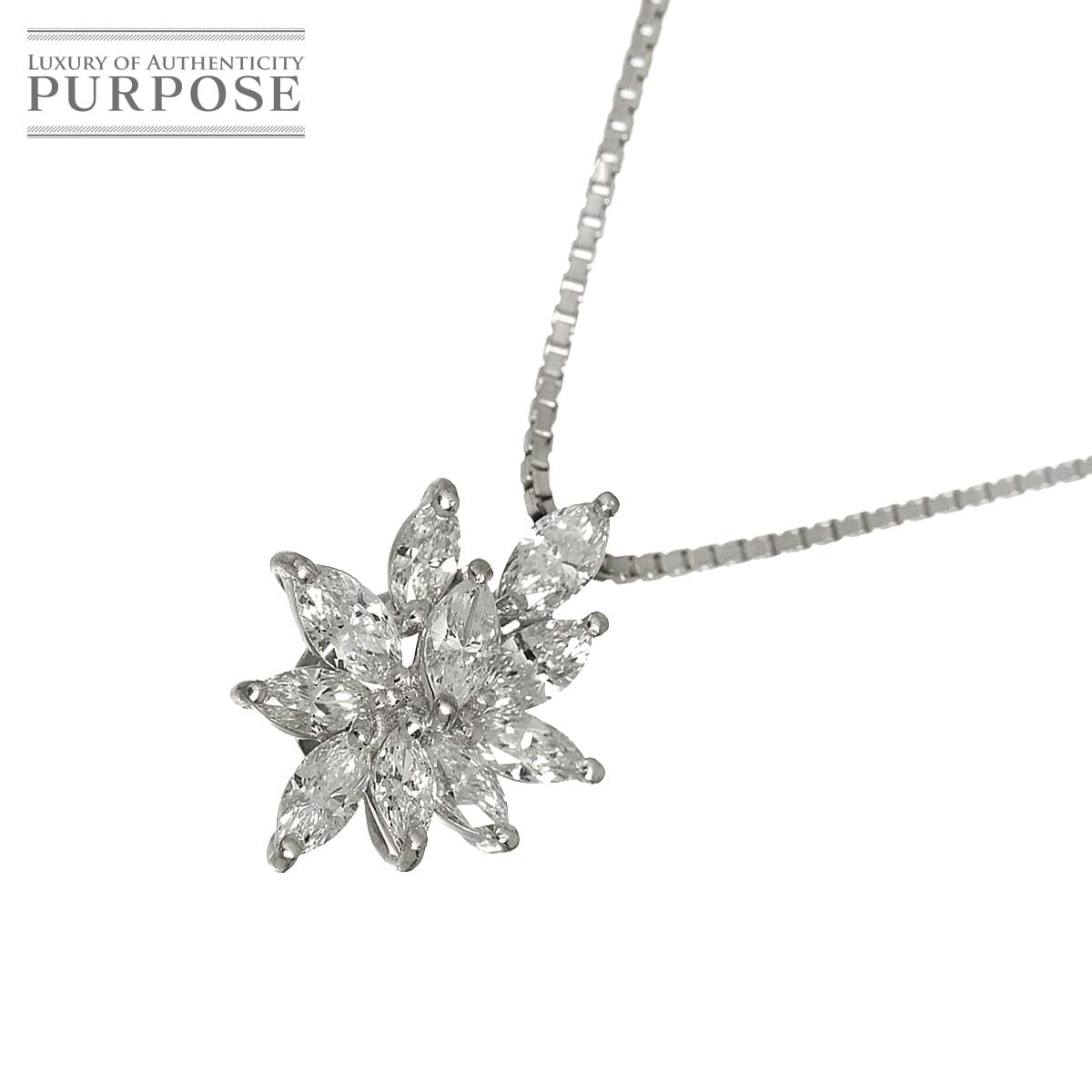 ダイヤ 1.03ct ネックレス 40cm Pt プラチナ Diamond Necklace 90327741