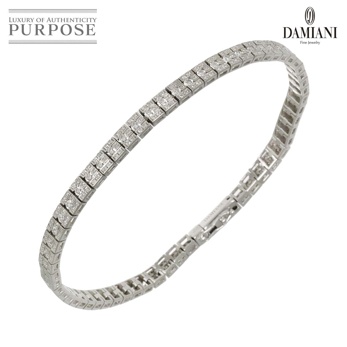 DAMIANI ベルエポック ダイヤ ブレスレット 20.5cm K18 WG 750 Belle Epoque Bracelet ダミアーニ 90324358