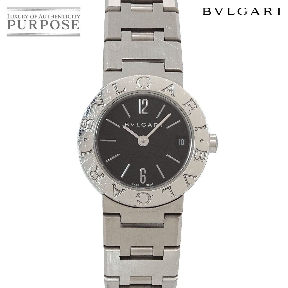 BVLGARI ブルガリブルガリ BB23SS レディース 腕時計 デイト ブラック クォーツ ウォッチ BVLGARIBVLGARI ブルガリ 90324915