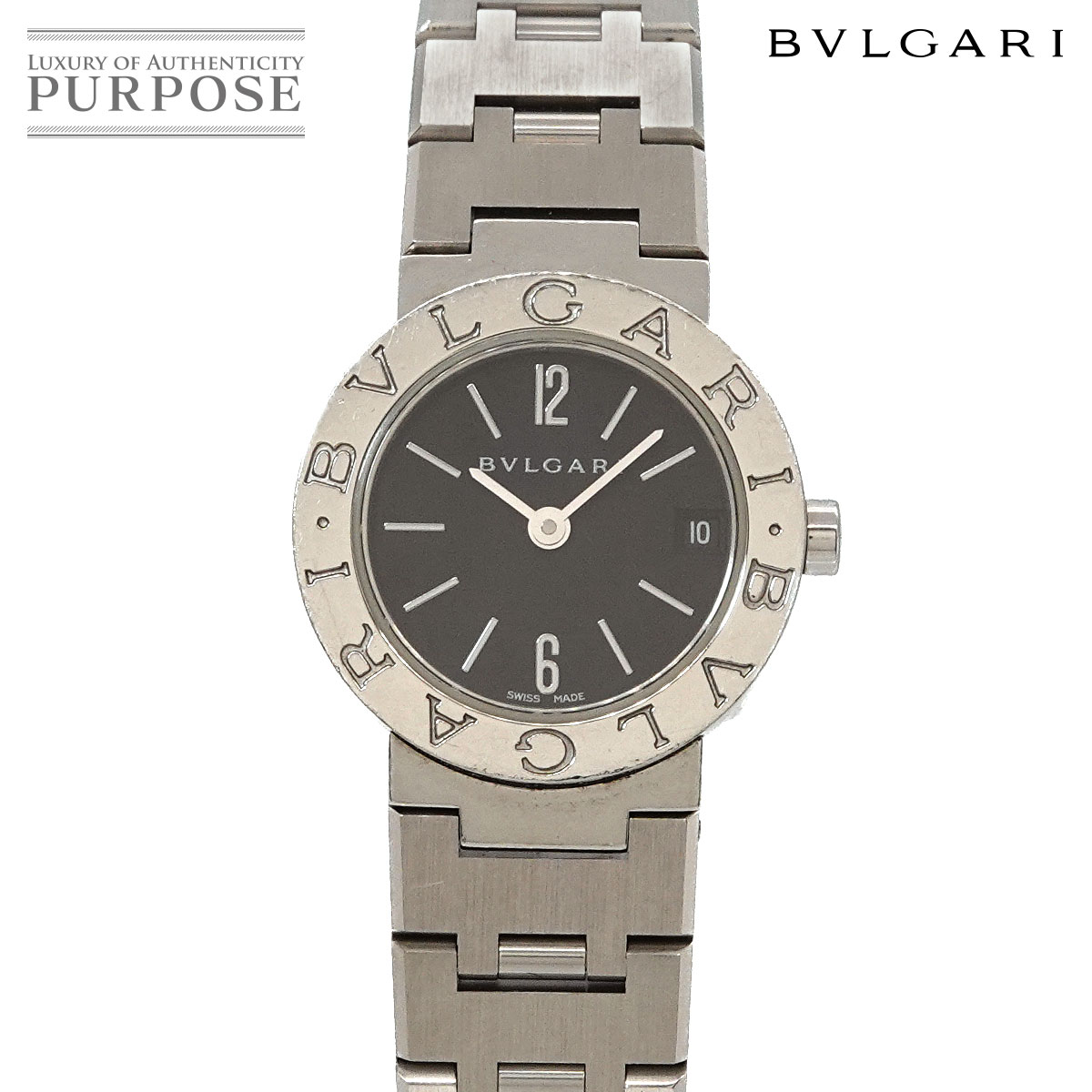 BVLGARI ブルガリブルガリ BB23SS レディース 腕時計 デイト ブラック クォーツ ウォッチ BVLGARIBVLGARI ブルガリ 90329343