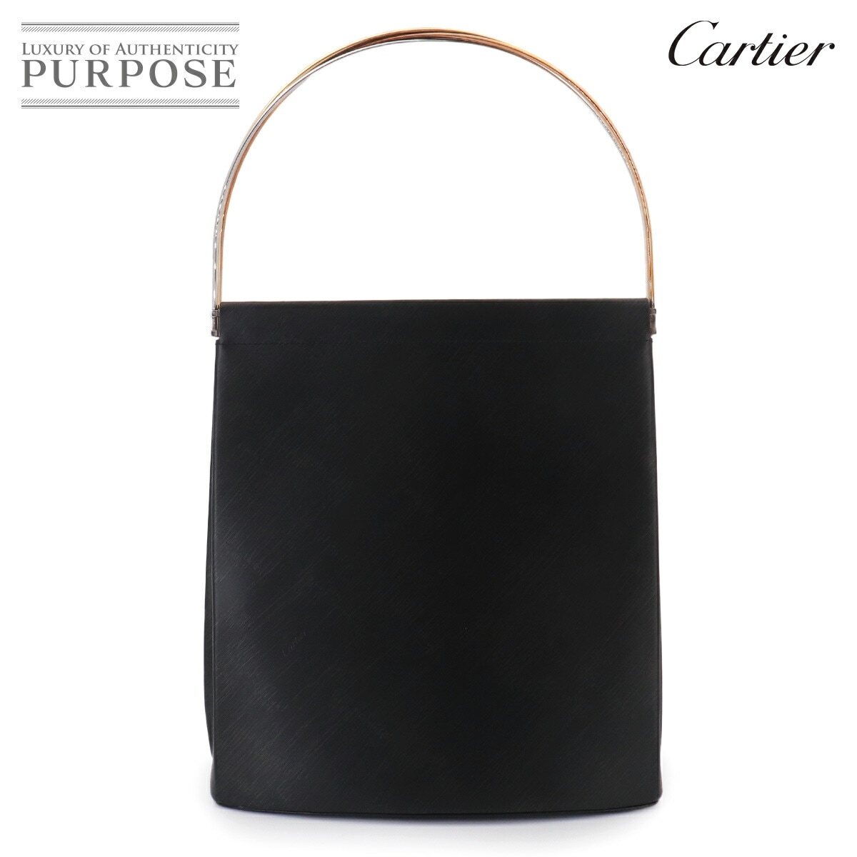 Cartier トリニティ ハンド バッグ レザー ブラック スリーカラー Trinity hand Bag カルティエ 90326285
