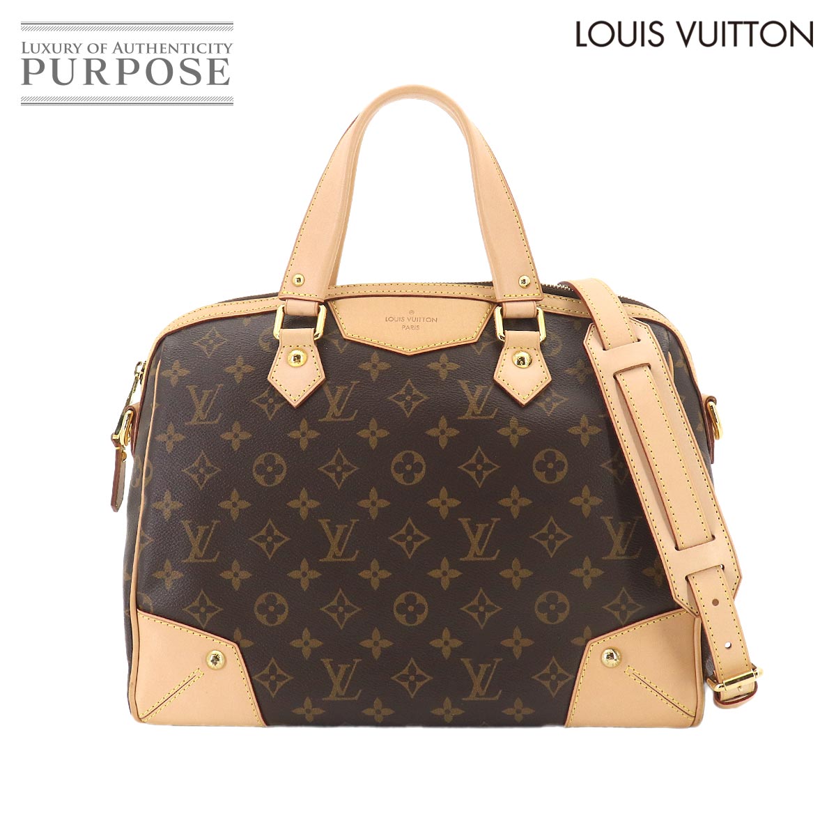 LOUIS VUITTON モノグラム レティーロ PM 2way ハンド ショルダー バッグ ブラウン M40325 Retiro ルイ ヴィトン 90326918