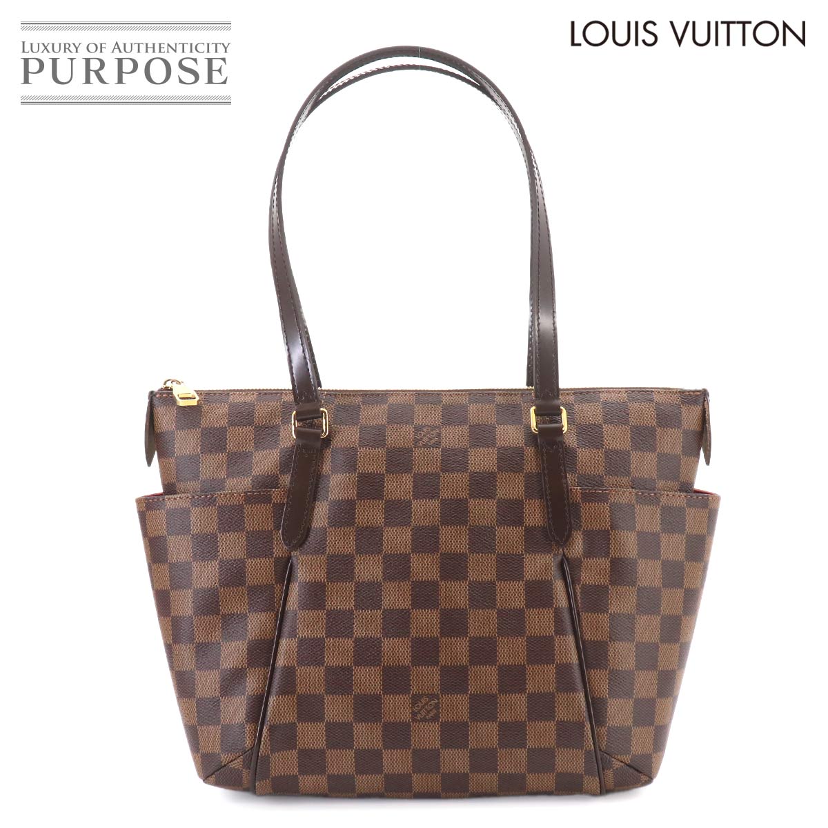 LOUIS VUITTON ダミエ トータリー PM トート バッグ エベヌ ブラウン N41282 Totally PM ルイ ヴィトン 90327020