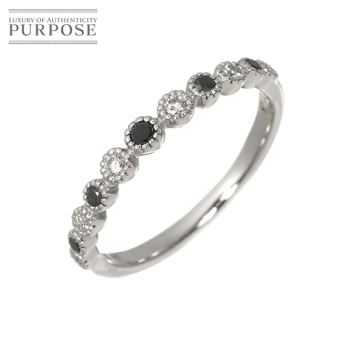 リング 13号 ダイヤ 0.22ct K18 WG ホワイト ゴールド 750 指輪 Diamond Ring 90323719