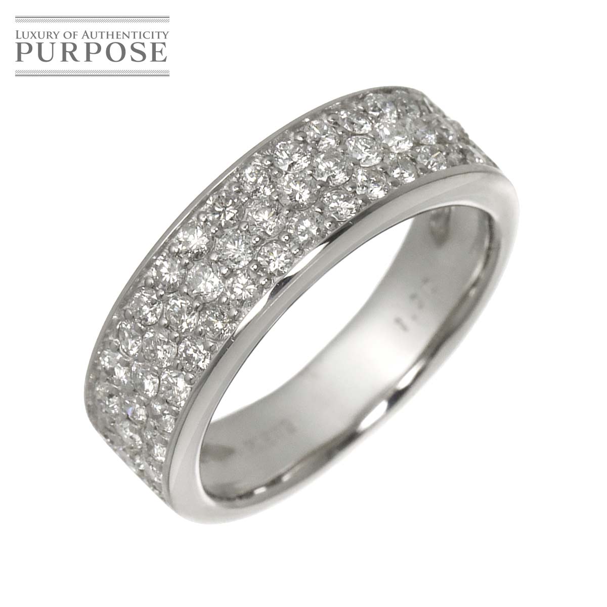 リング 12号 ダイヤ 1.00ct K18 WG ホワイトゴールド 750 指輪 Diamond Ring 90324677