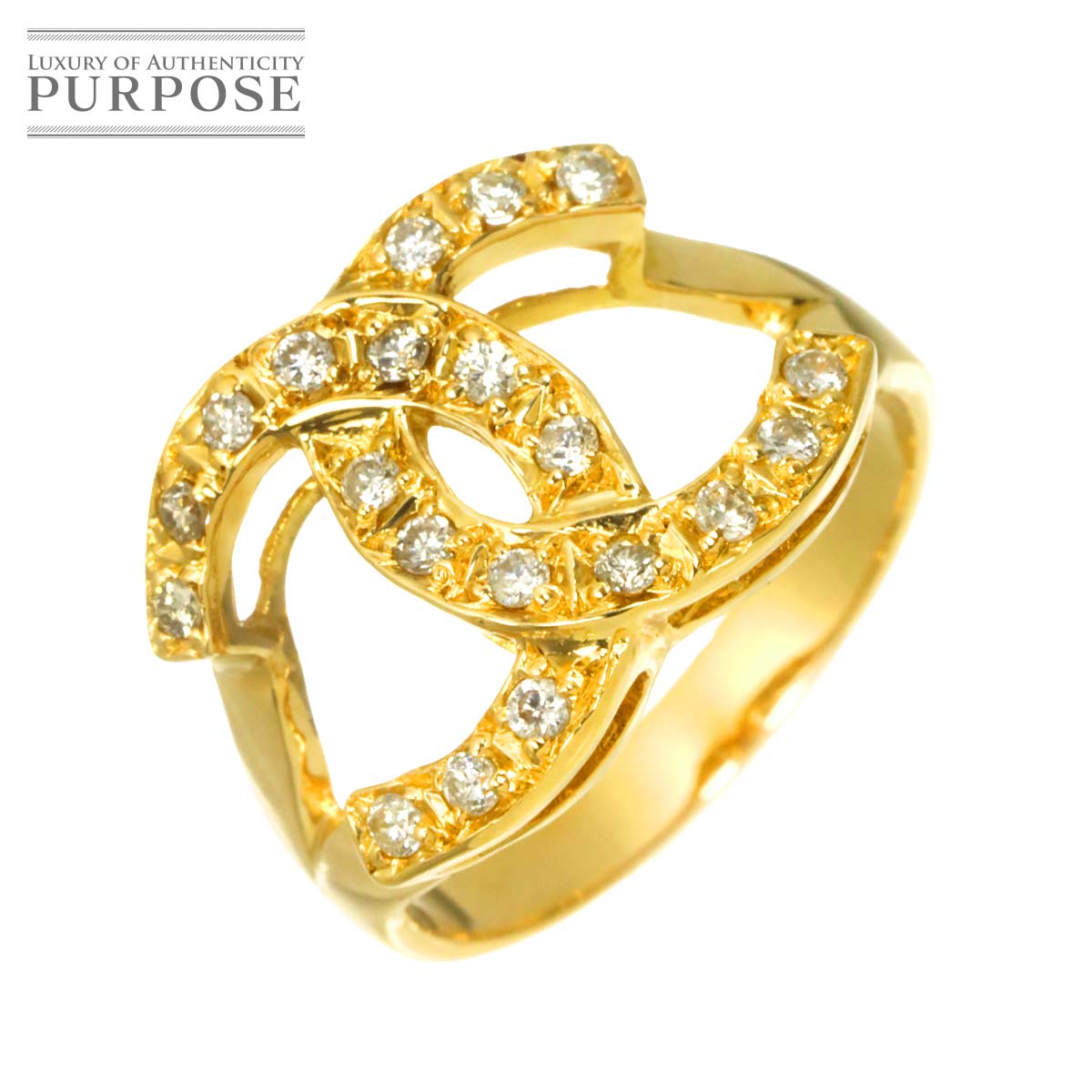 リング 12号 ダイヤ 0.32ct K18 YG イエローゴールド 750 指輪 Diamond Ring 90325086