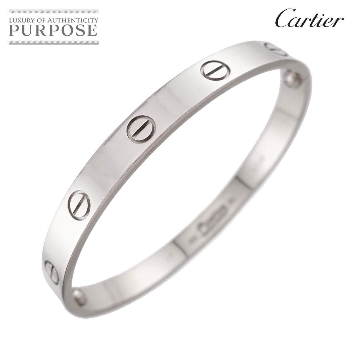 Cartier ラブ ブレス #17 K18 WG ホワイトゴールド 750 ブレスレット バングル Love Bracelet【証明書付き】カルティエ 90324208