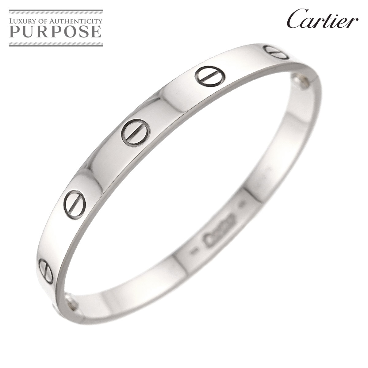 Cartier ラブ ブレス #17 K18 WG ホワイトゴールド 750 ブレスレット バングル Love Bracelet【証明書付き】カルティエ 90325893
