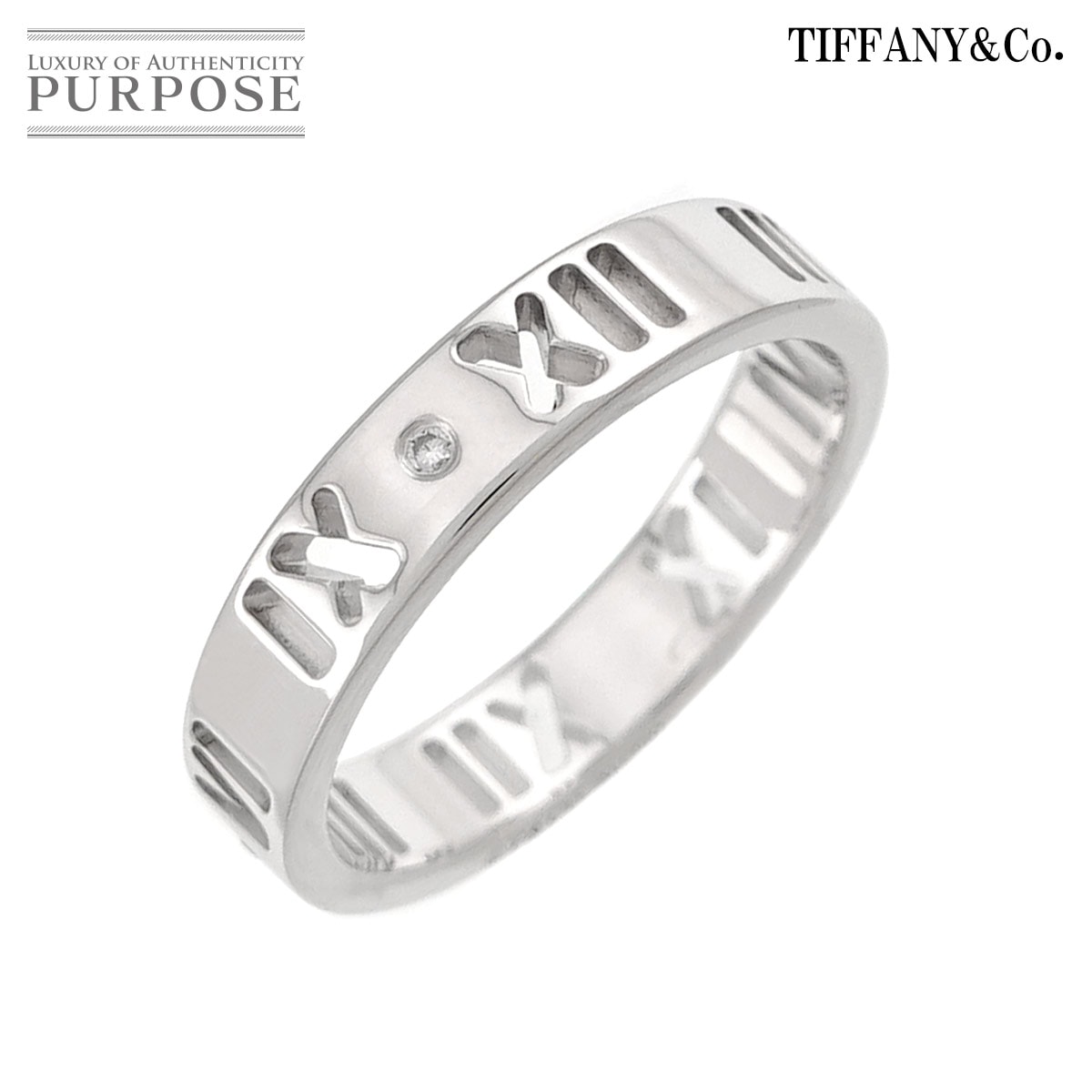 TIFFANY&Co. アトラス 7.5号 リング ダイヤ K18 WG ホワイトゴールド 750 指輪 Atlas Diamond Ring ティファニー 90326418