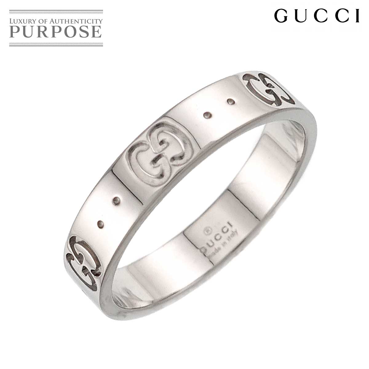 GUCCI アイコン #15 リング K18 WG ホワイトゴールド 750 指輪 Icon Ring グッチ 90326485