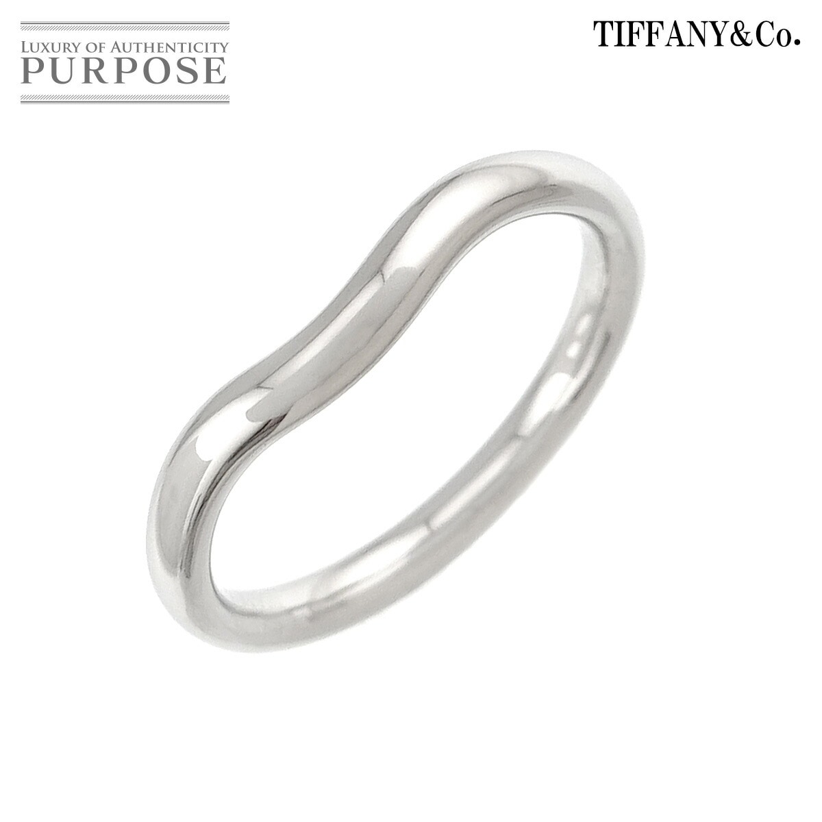 TIFFANY&Co. カーブド バンド 9号 リング Pt プラチナ 指輪 Curved Band Ring ティファニー 90326489
