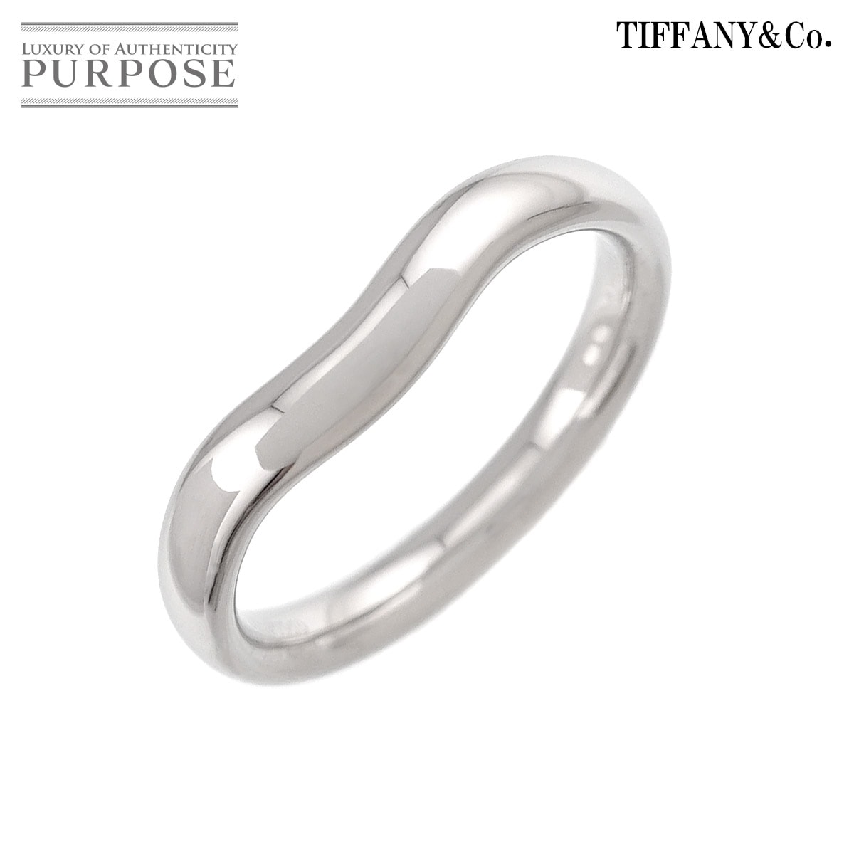 TIFFANY&Co. カーブド バンド 14号 リング Pt プラチナ 指輪 Curved Band Ring ティファニー 90326490
