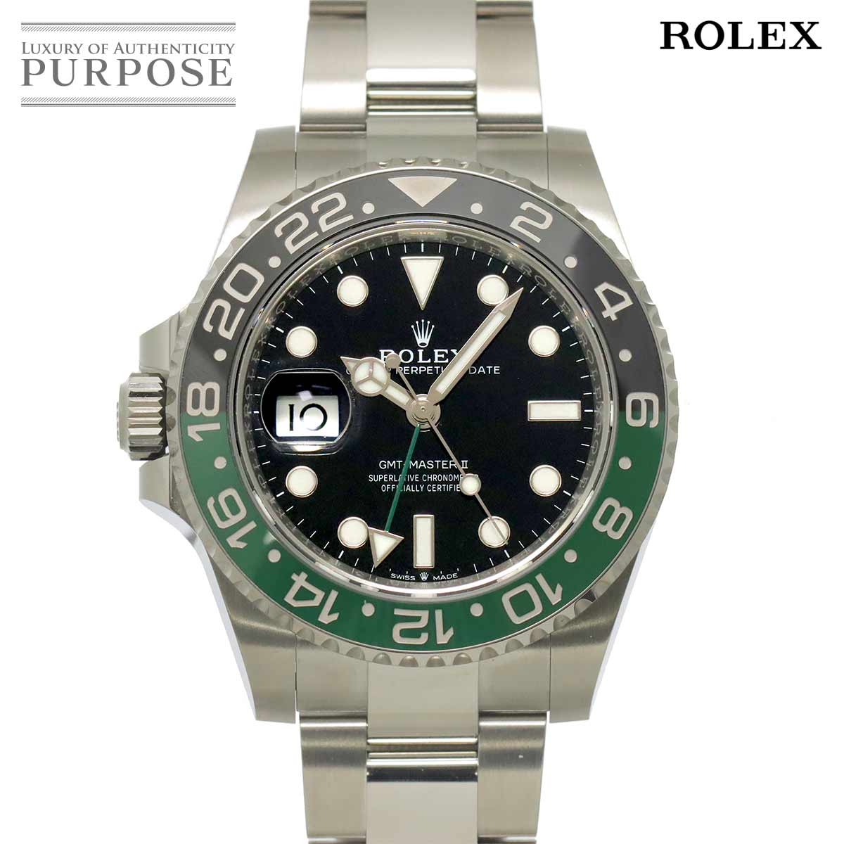 ROLEX GMTマスターII 126720VTNR レフティー ランダム ルーレット メンズ 腕時計 デイト ブラック オートマ 自動巻き ウォッチ GMT Master II ロレックス 90317175