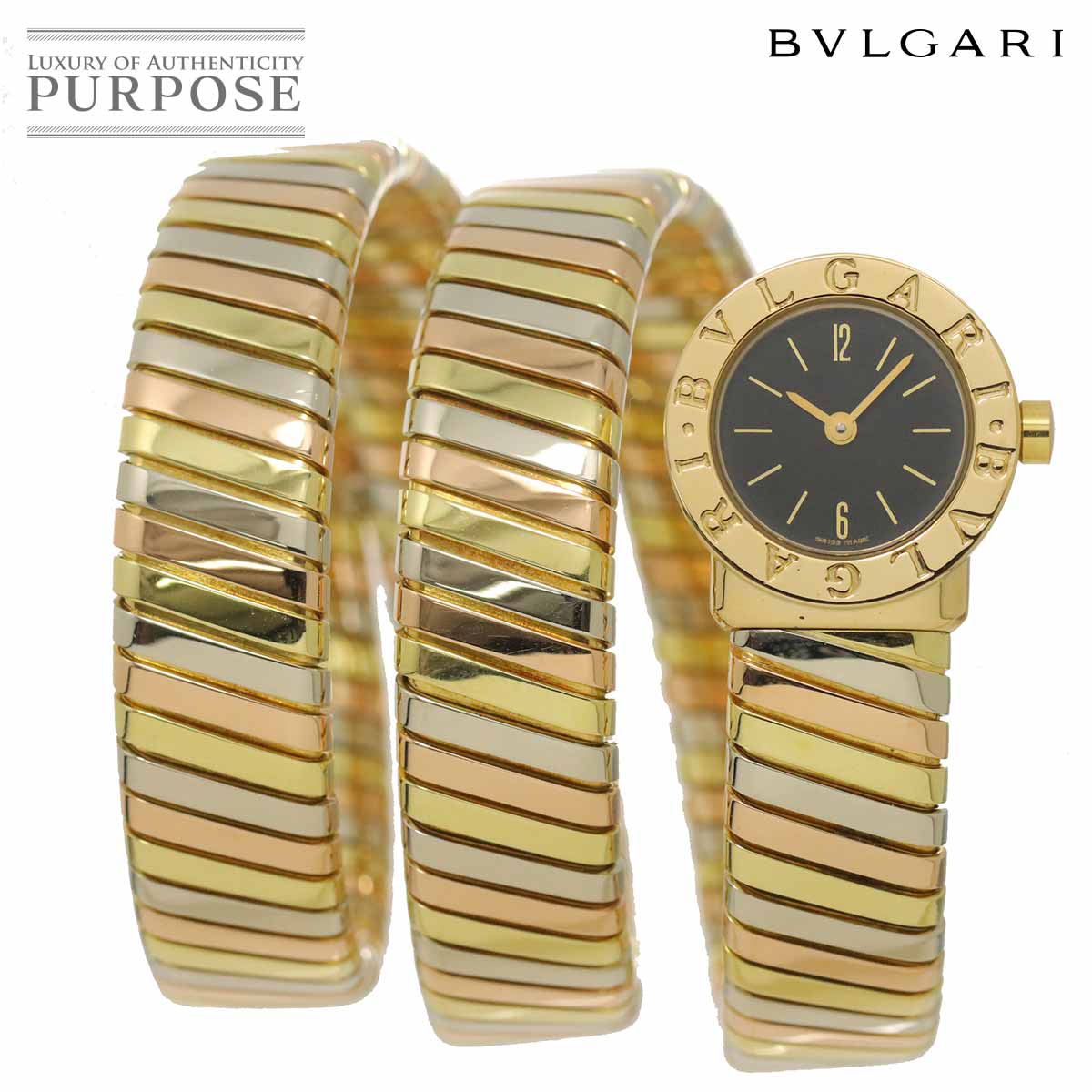 BVLGARI ブルガリブルガリ トゥボガス スネーク BB191T レディース 腕時計 ブラック K18YG K18WG K18PG クォーツ BVLGARIBVLGARI ブルガリ 90318161