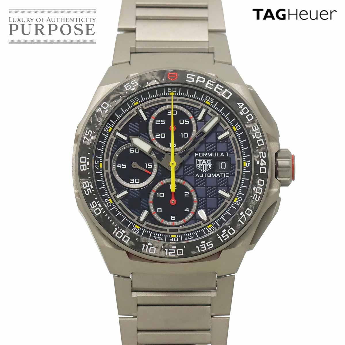 TAG Heuer フォーミュラ1 クロノグラフ オラクル レッドブル レーシング CBZ2080 メンズ 腕時計 デイト ブルー ブラック オートマ 自動巻き Formula1 タグホイヤー 90325654