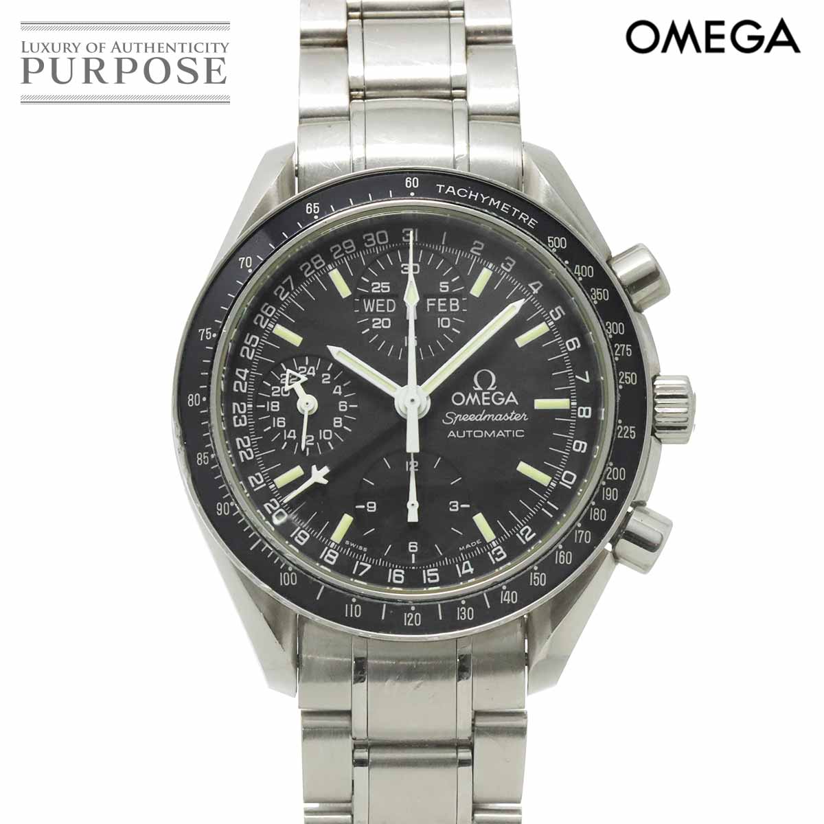 OMEGA スピードマスター マーク40 コスモス トリプルカレンダー 3520 50 メンズ 腕時計 ブラック オートマ 自動巻き Speedmaster Mark 40 Cosmos オメガ 90329002