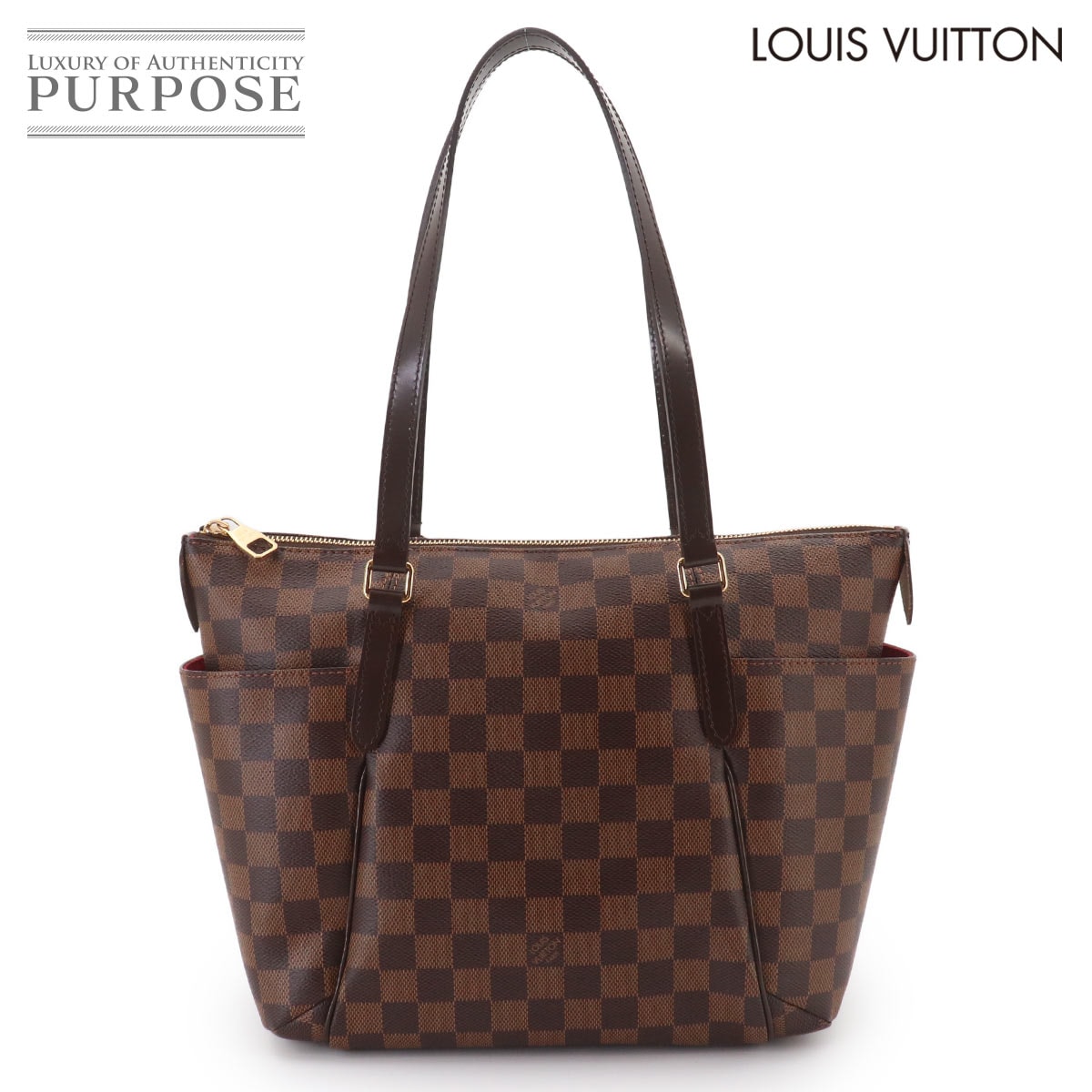 LOUIS VUITTON ダミエ トータリー PM トート バッグ エベヌ ブラウン N41282 Totally PM ルイ ヴィトン 90324237