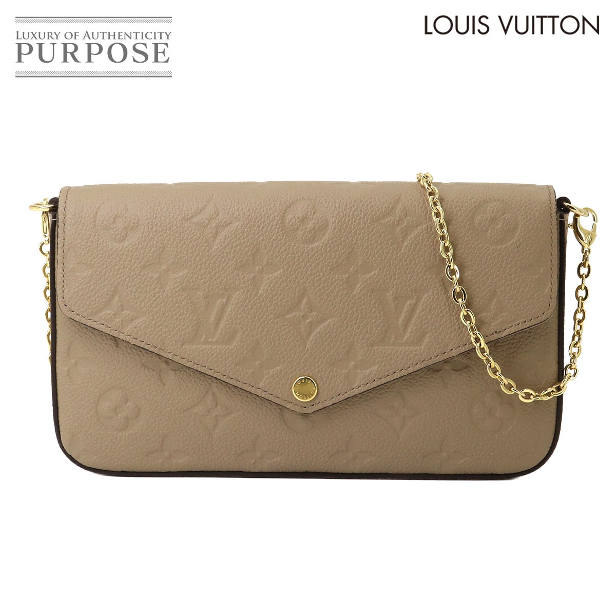 LOUIS VUITTON モノグラム アンプラント ポシェット フェリシー チェーン ウォレット レザー トゥルトレール M82609 RFID Pochette Felice ルイ ヴィトン 90325040