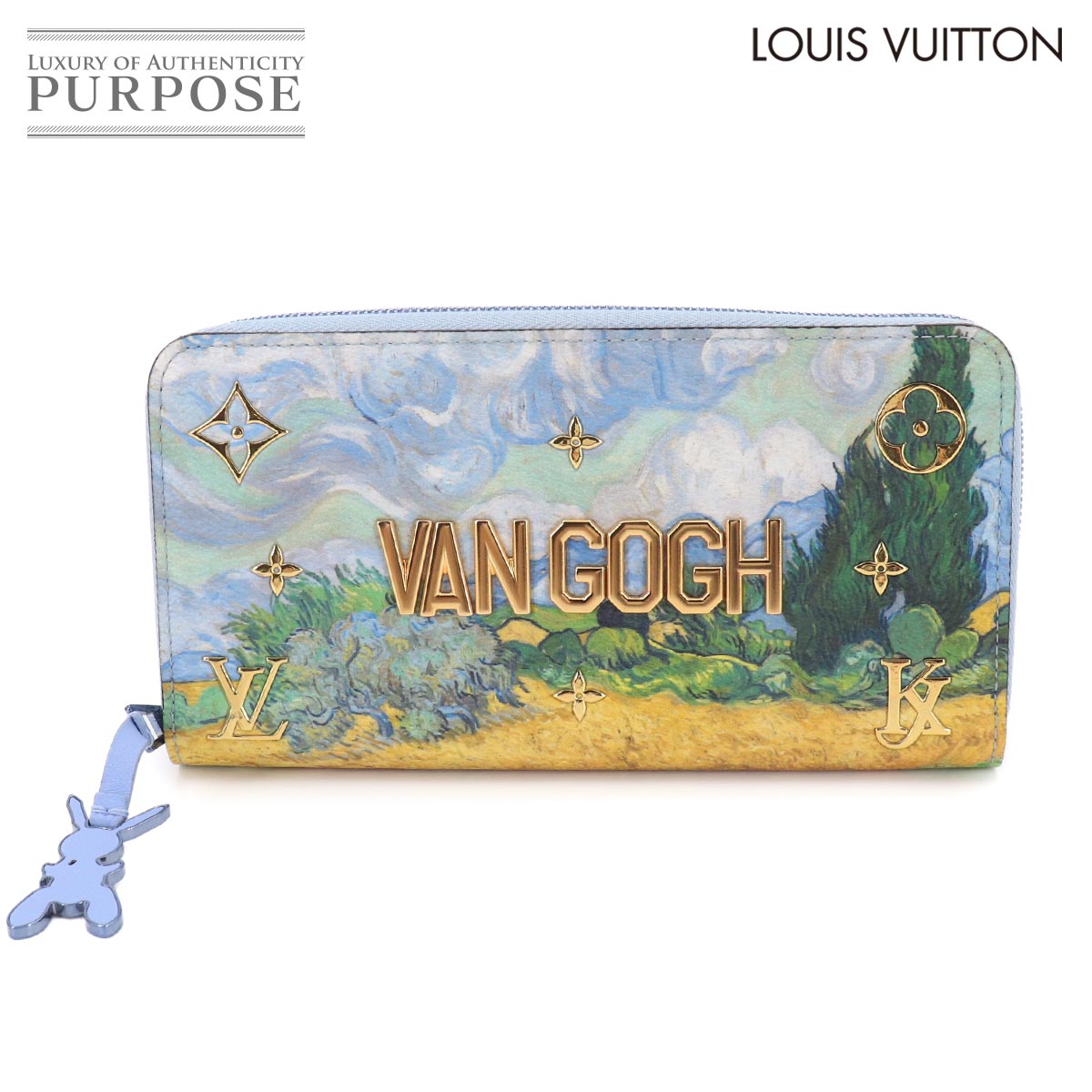 LOUIS VUITTON マスターズ モノグラム セルティ ジッピー ウォレット 長財布 ブルー M64607 ヴァン ゴッホ Zippy Wallet ルイ ヴィトン 90326318