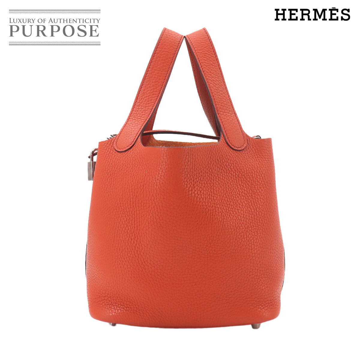 HERMES ピコタンロック 18 PM ハンド バッグ トリヨンクレマンス テールバテュー X刻印 シルバー 金具 Picotin Lock PM エルメス 90327042