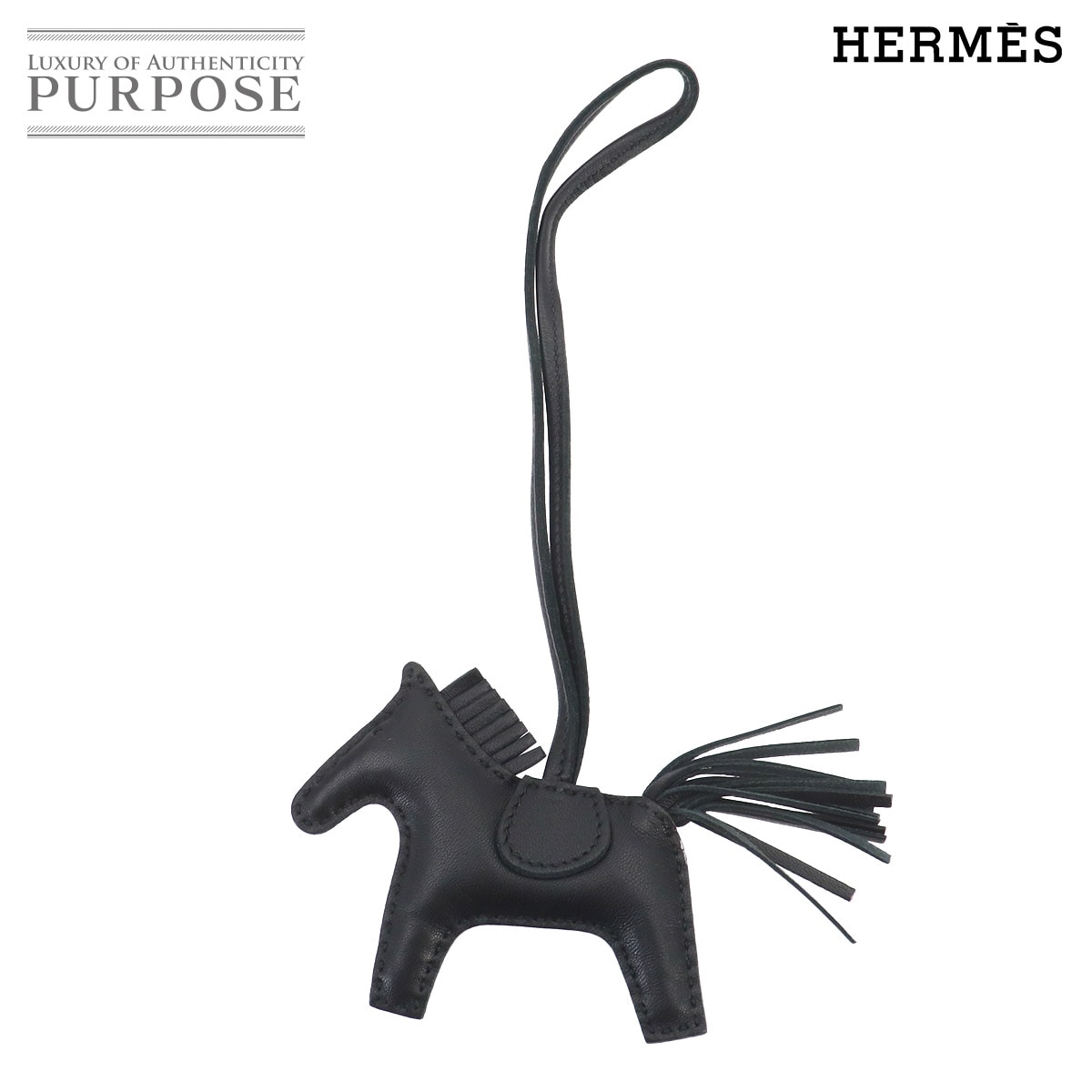 HERMES ソーブラック ロデオ PM バッグチャーム アニョーミロ Z刻印 Rodeo エルメス 90329430
