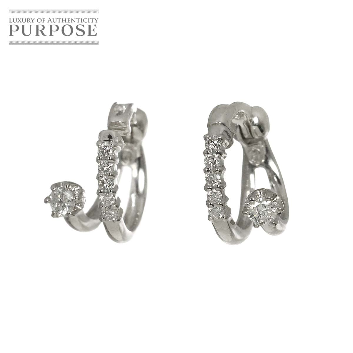 k14PG/WGピアス ダイヤ K14 WG ピアス ホワイトゴールド 585 Diamond Earrings Pierced