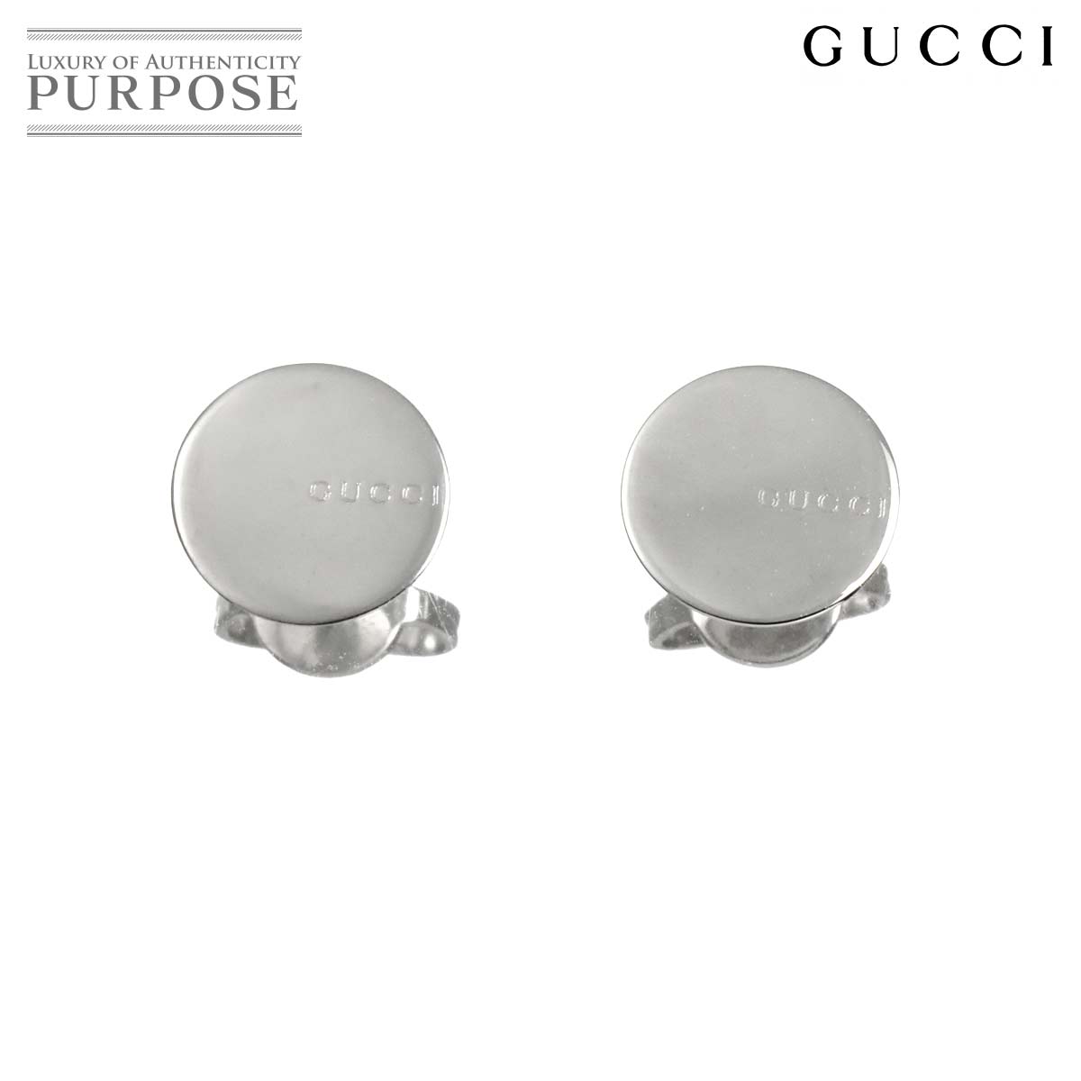 GUCCI ピアス K18 WG ホワイトゴールド 750 Earrings Pierced グッチ 90319475