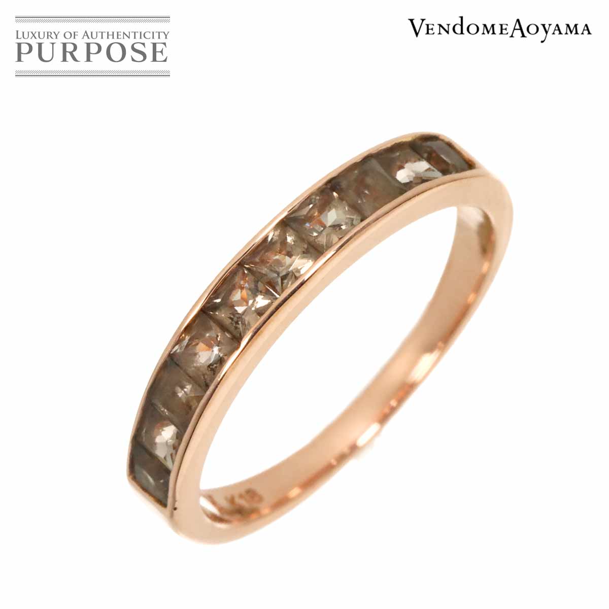 Vendome Aoyama 9号 リング クォーツ K18 PG ピンクゴールド 750 指輪 Quartz Ring ヴァンドーム青山 90321978