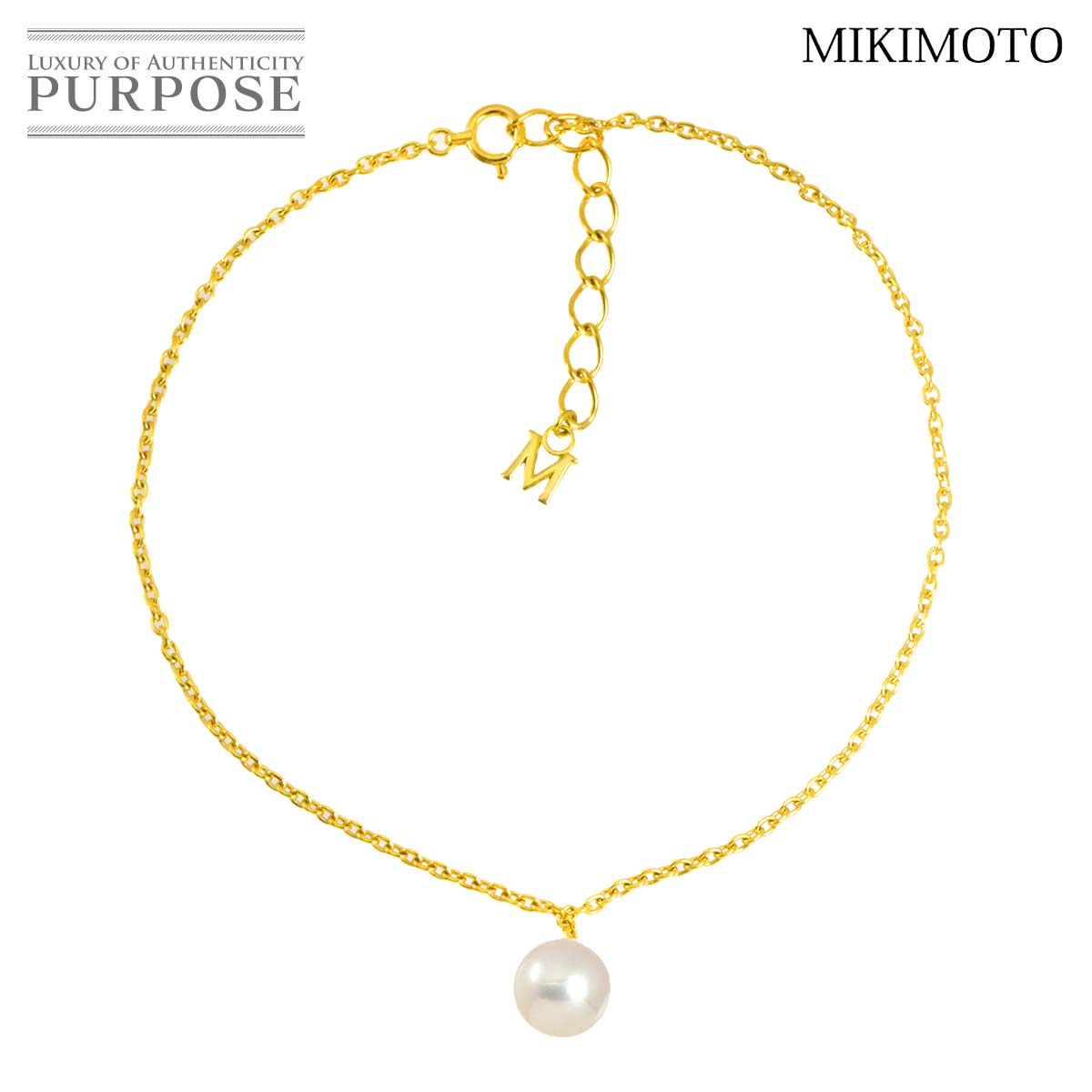 MIKIMOTO アコヤ真珠 7.7mm ブレスレット 23cm K18 YG イエローゴールド 750 パール Akoya Pearl Bracelet ミキモト 90324423
