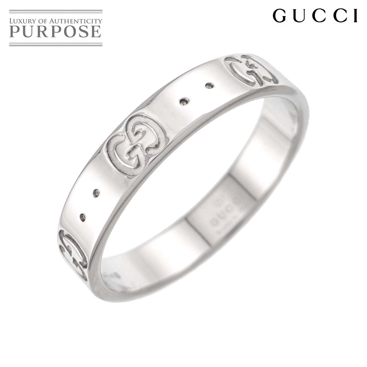 GUCCI アイコン #18 リング K18 WG ホワイトゴールド 750 指輪 Icon Ring グッチ 90325758