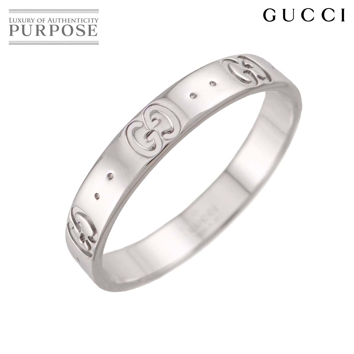 GUCCI アイコン #25 リング K18 WG　ホワイトゴールド 750 指輪 Icon Ring グッチ 90326465