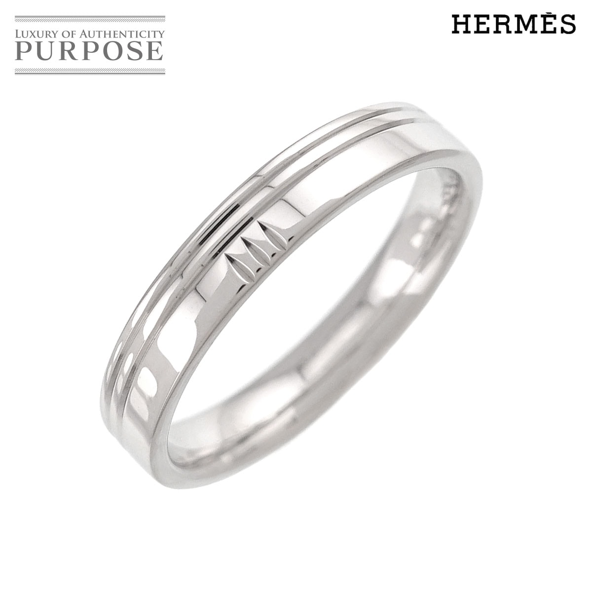 HERMES アリアンス ケリー #58 リング K18 WG ホワイトゴールド 750 指輪 Alliance Kelly Ring エルメス 90326479
