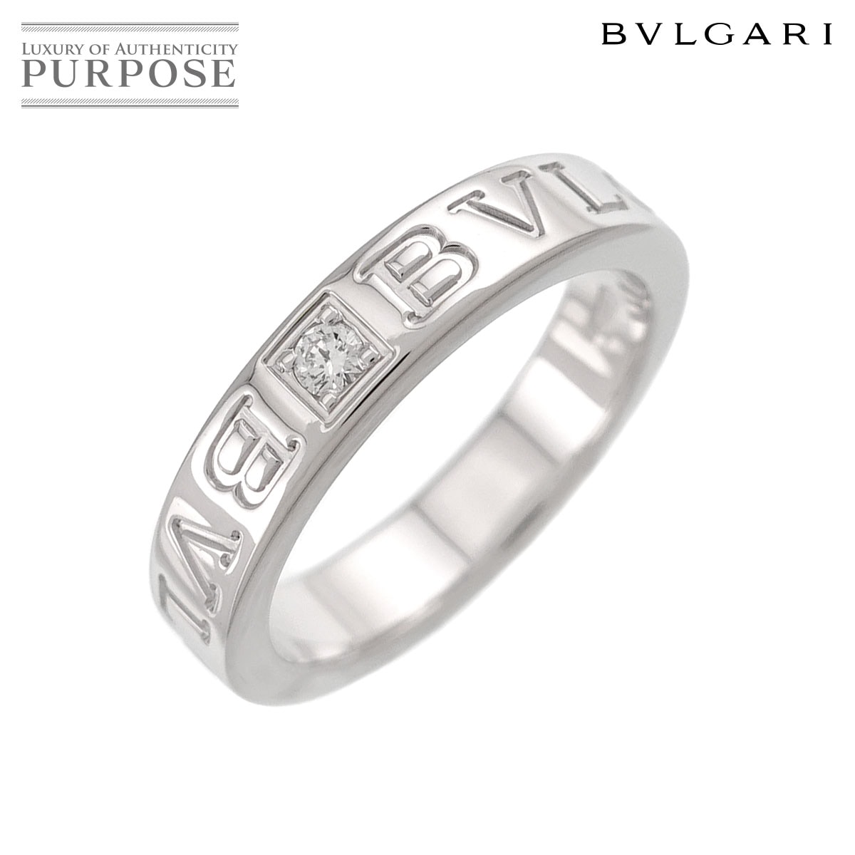 BVLGARI ビーゼロワン エッセンシャル 10号 リング ダイヤ K18 WG ホワイトゴールド 750 指輪 B-ZERO1 Element Ring ブルガリ 90326536
