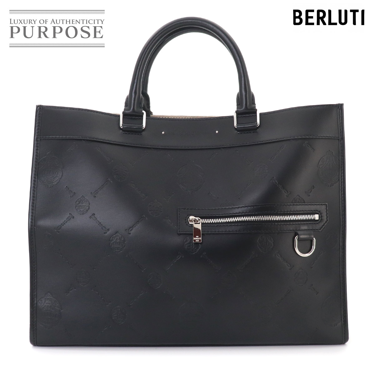 Berluti ウリス スモール 2way トート ショルダー バッグ レザー ブラック Ulysse Small ベルルッティ 90315061