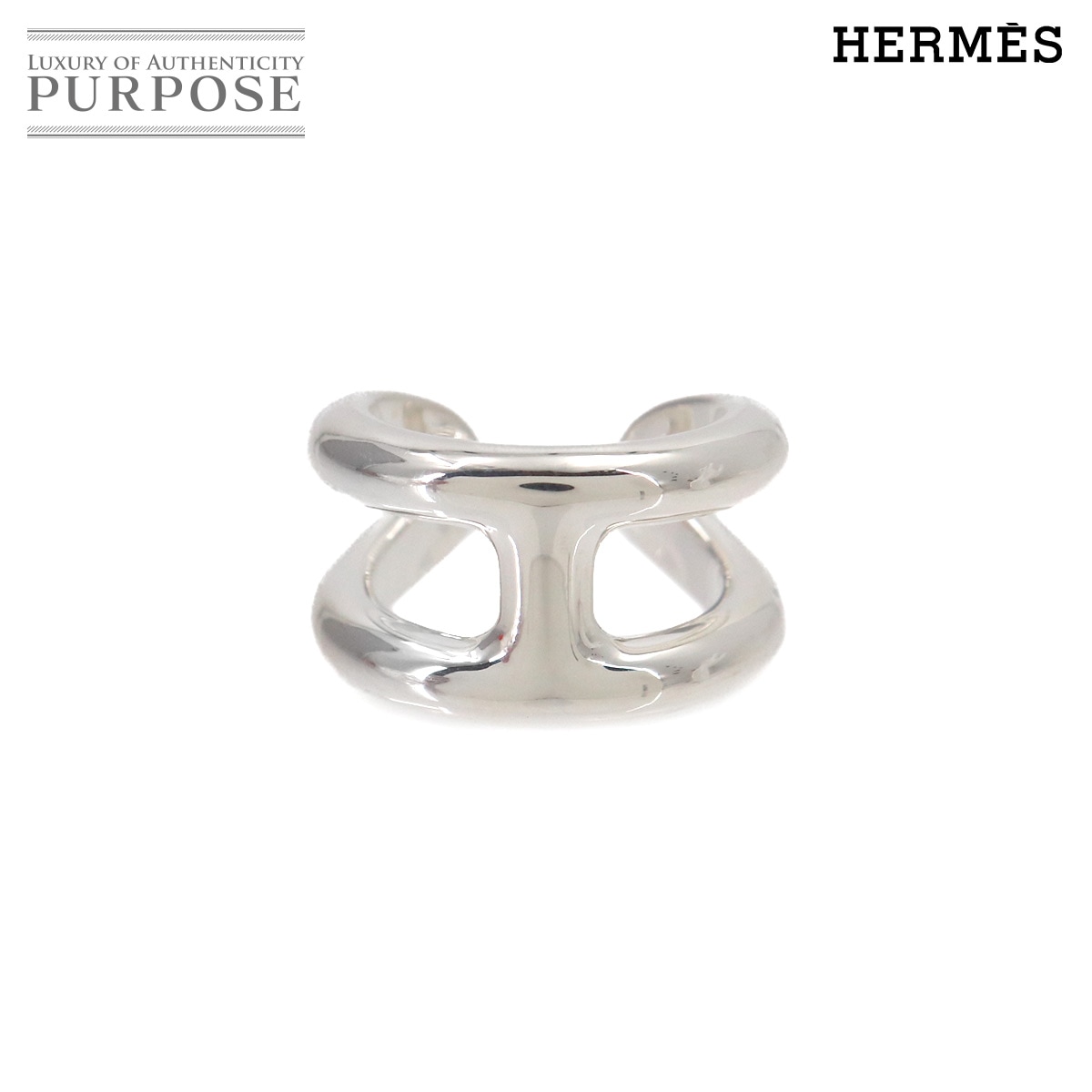 HERMES オスモズ PM #52 リング SV 925 シルバー 指輪 Osmose PM Ring エルメス 90324256