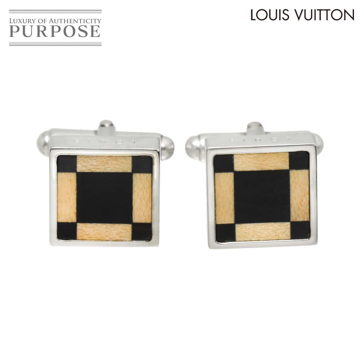 LOUIS VUITTON ブトン ドゥ マンシェット キャヴァリエ カフス SV シルバー 925 LV Cufflinks ルイ ヴィトン 90319333