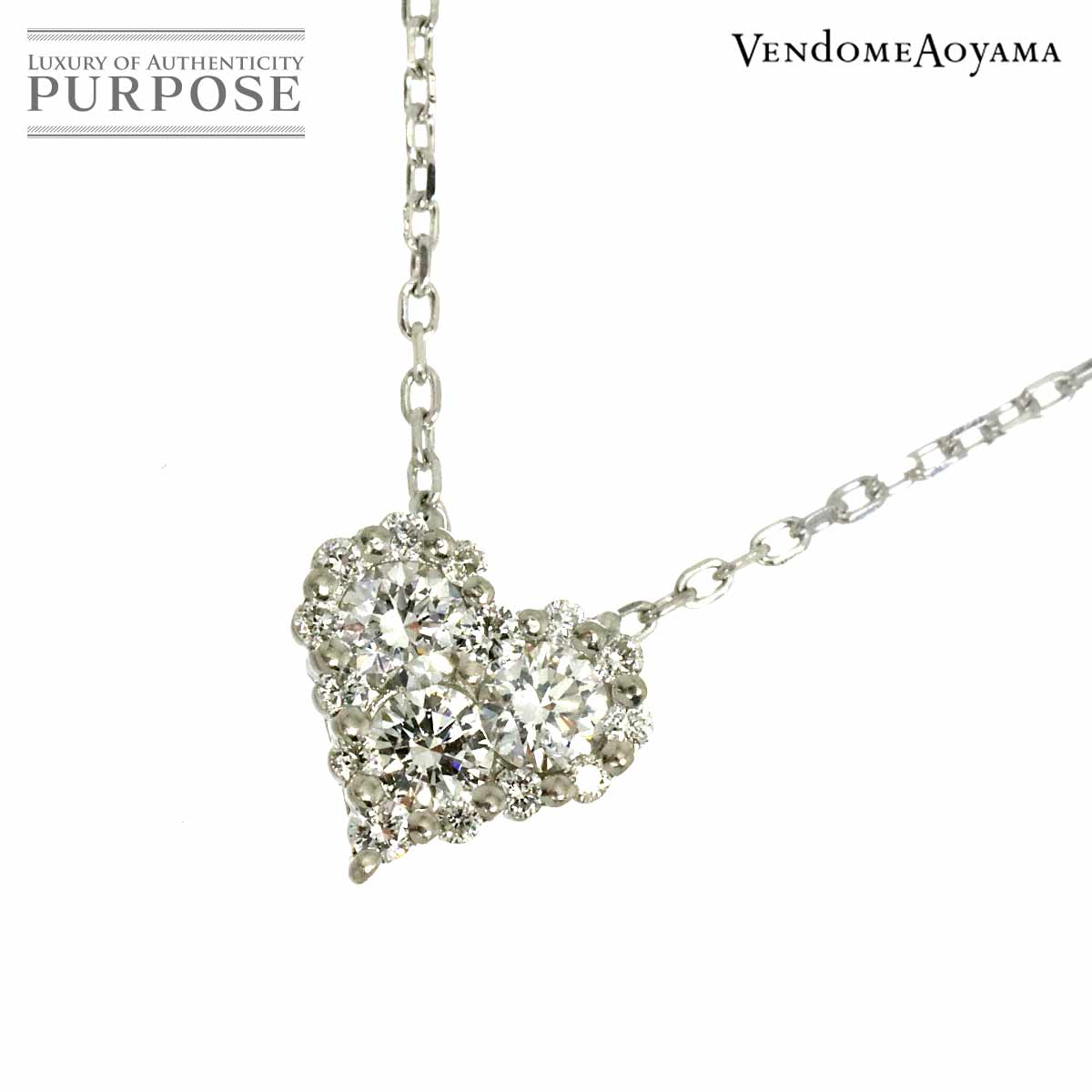 Vendome Aoyama ダイヤ 0.30ct ネックレス 40cm Pt プラチナ Diamond Necklace ヴァンドーム青山 90324297