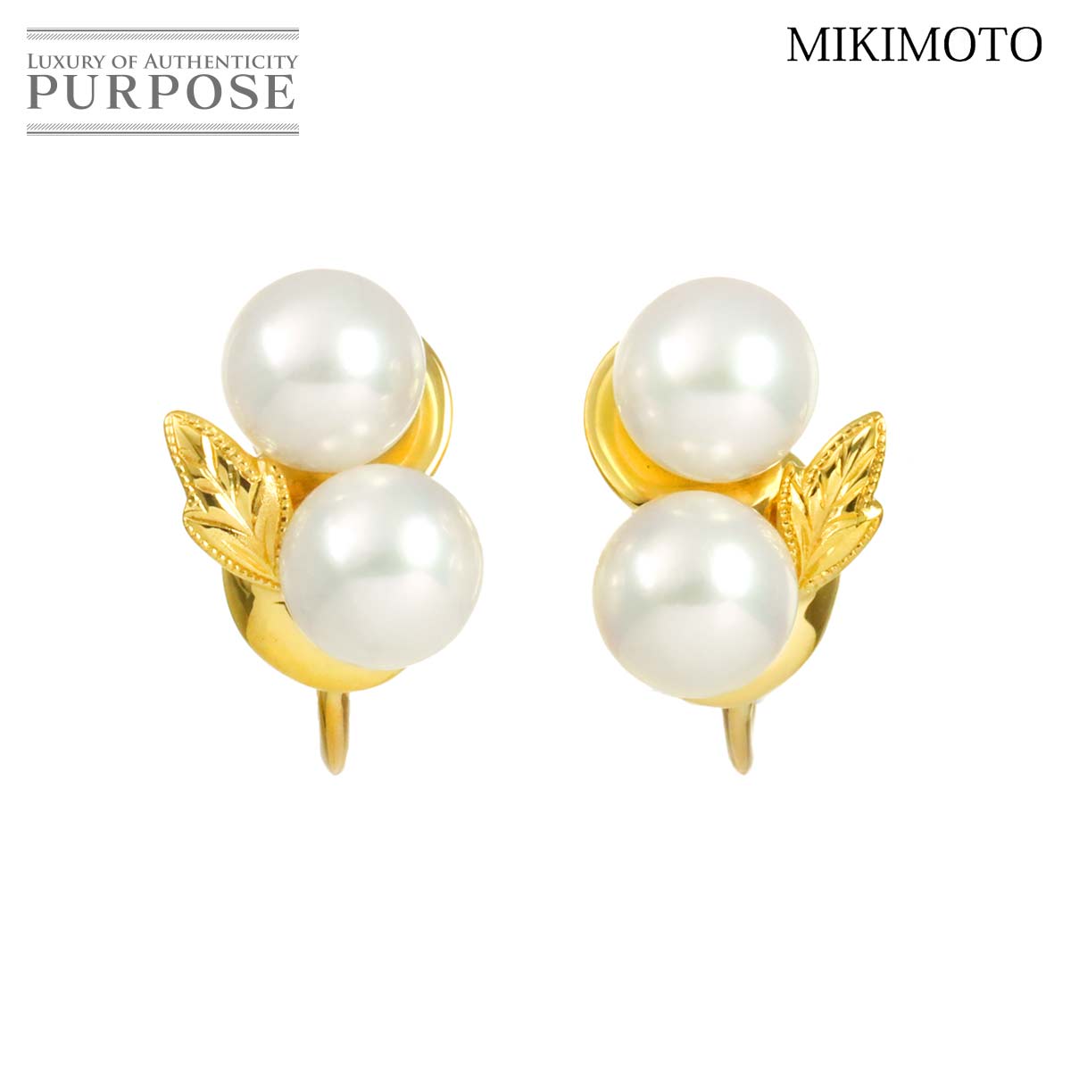 MIKIMOTO 7号 リング アコヤ真珠 8.3mm ダイヤ Pt プラチナ パール 