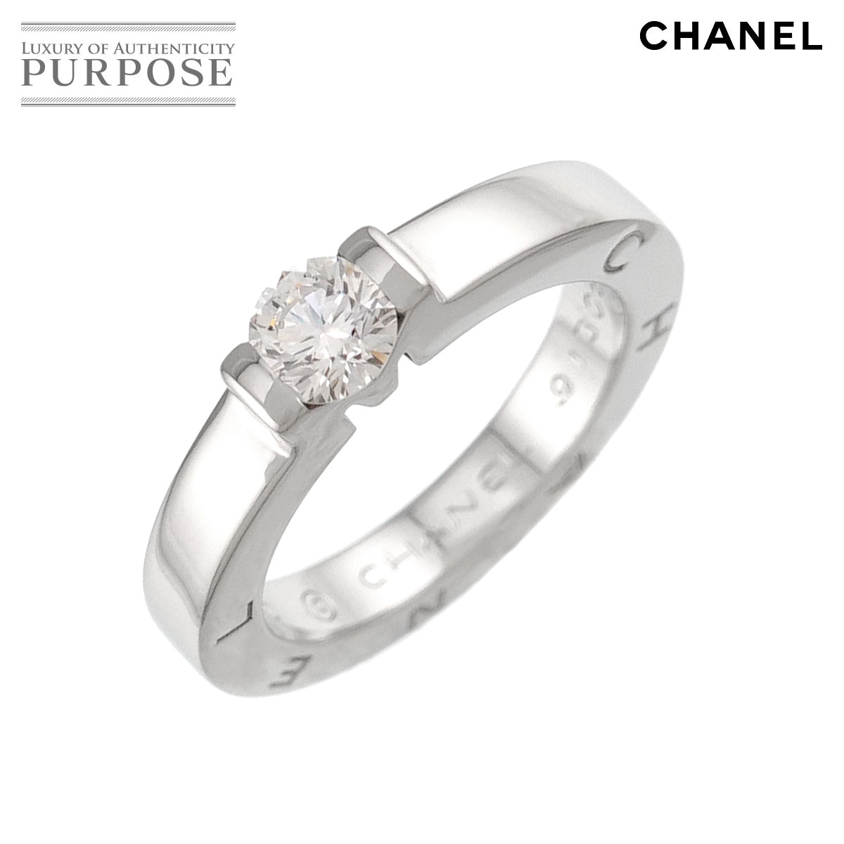 CHANEL ダイヤ 5.5号 リング Pt プラチナ 指輪 Diamond Ring シャネル 90325770