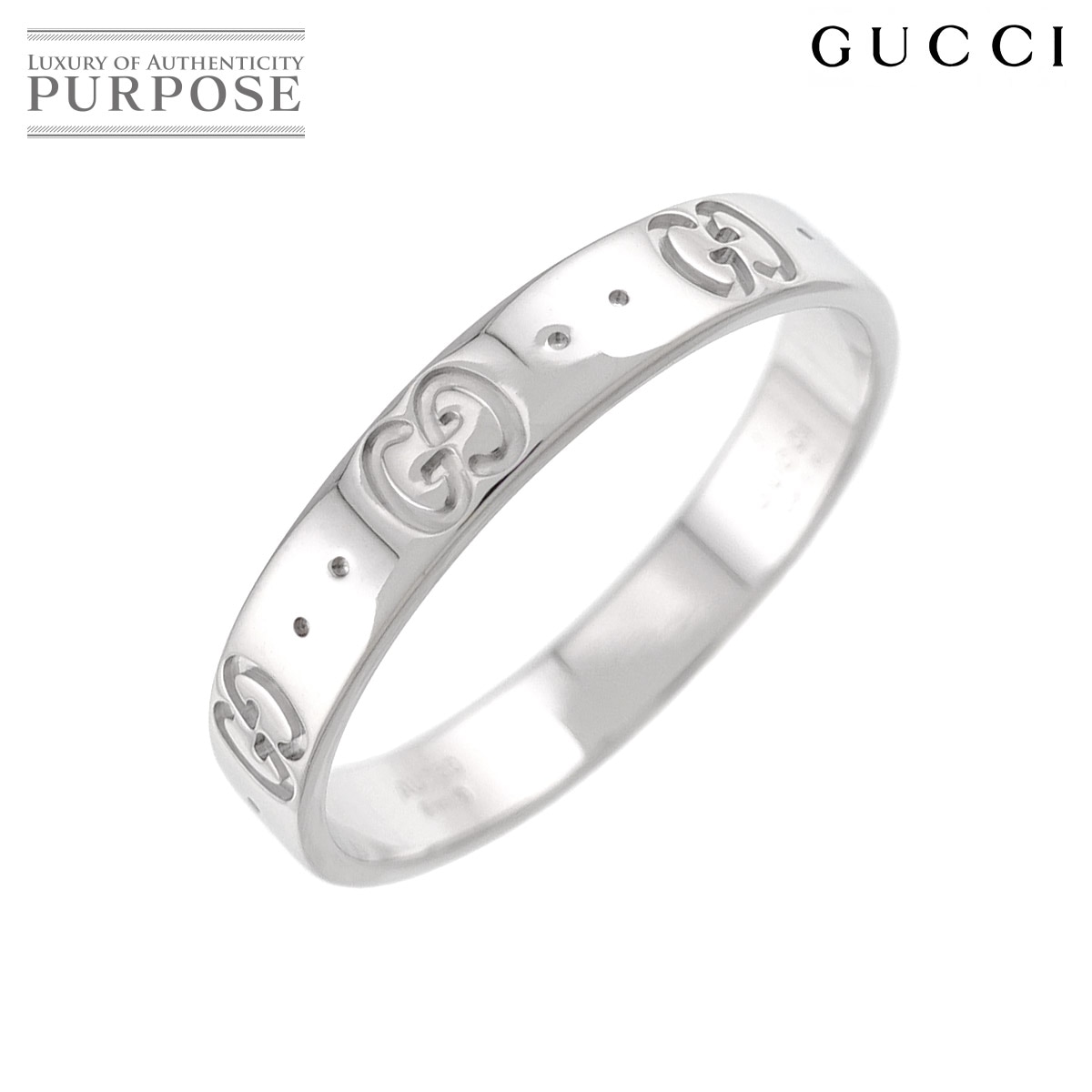 GUCCI アイコン #23 リング K18 WG ホワイトゴールド 750 指輪 Icon Ring グッチ 90326413