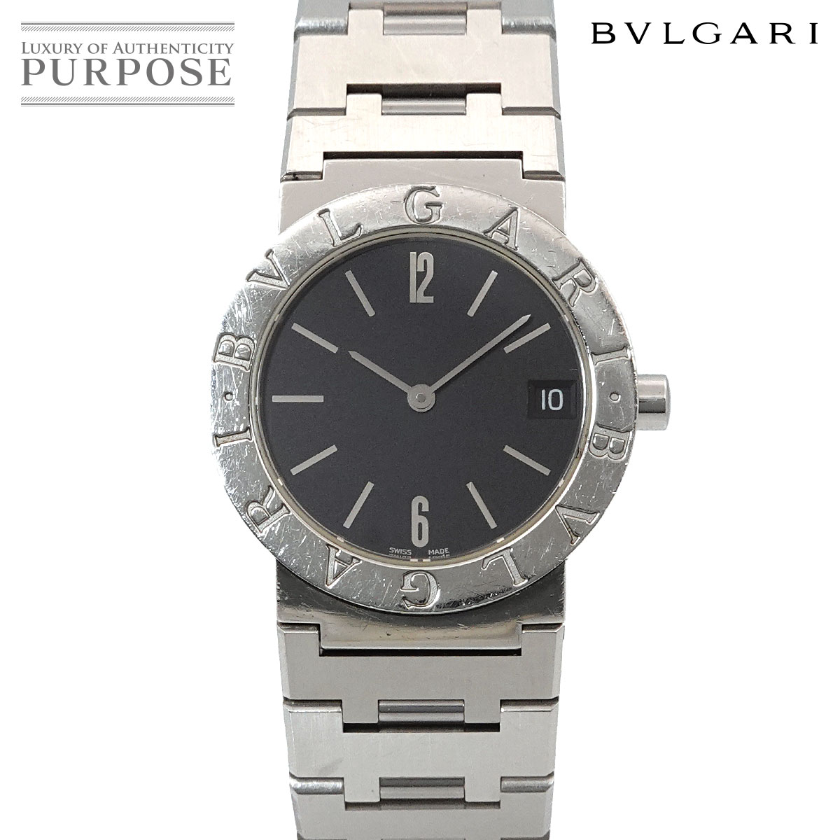 BVLGARI ブルガリブルガリ BB30SS ボーイズ 腕時計 デイト ブラック クォーツ ウォッチ BVLGARIBVLGARI ブルガリ 90324914