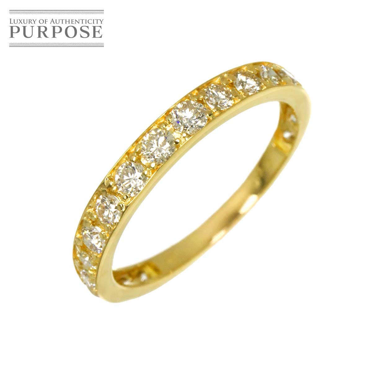リング 10号 ダイヤ 0.50ct K18 YG イエローゴールド 750 指輪 Diamond Ring 90329716