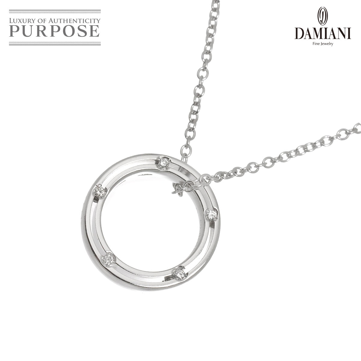 DAMIANI ディサイド ダイヤ ロング ネックレス 82cm K18 WG ホワイトゴールド 750 D-SIDE Diamond Necklace ダミアーニ 90321537