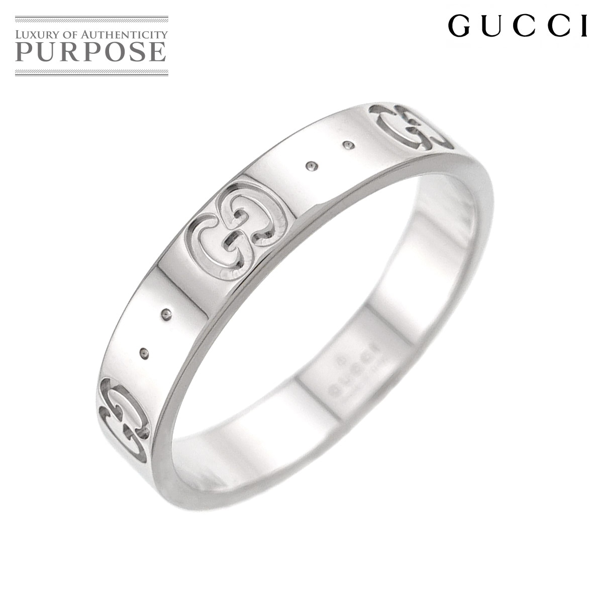 GUCCI アイコン #17 リング K18 WG ホワイトゴールド 750 指輪 Icon Ring グッチ 90325753