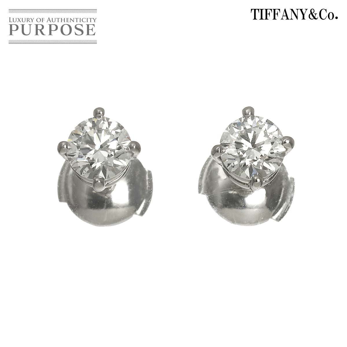 TIFFANY&Co. バイザヤード ダイヤ ピアス Pt プラチナ Earrings