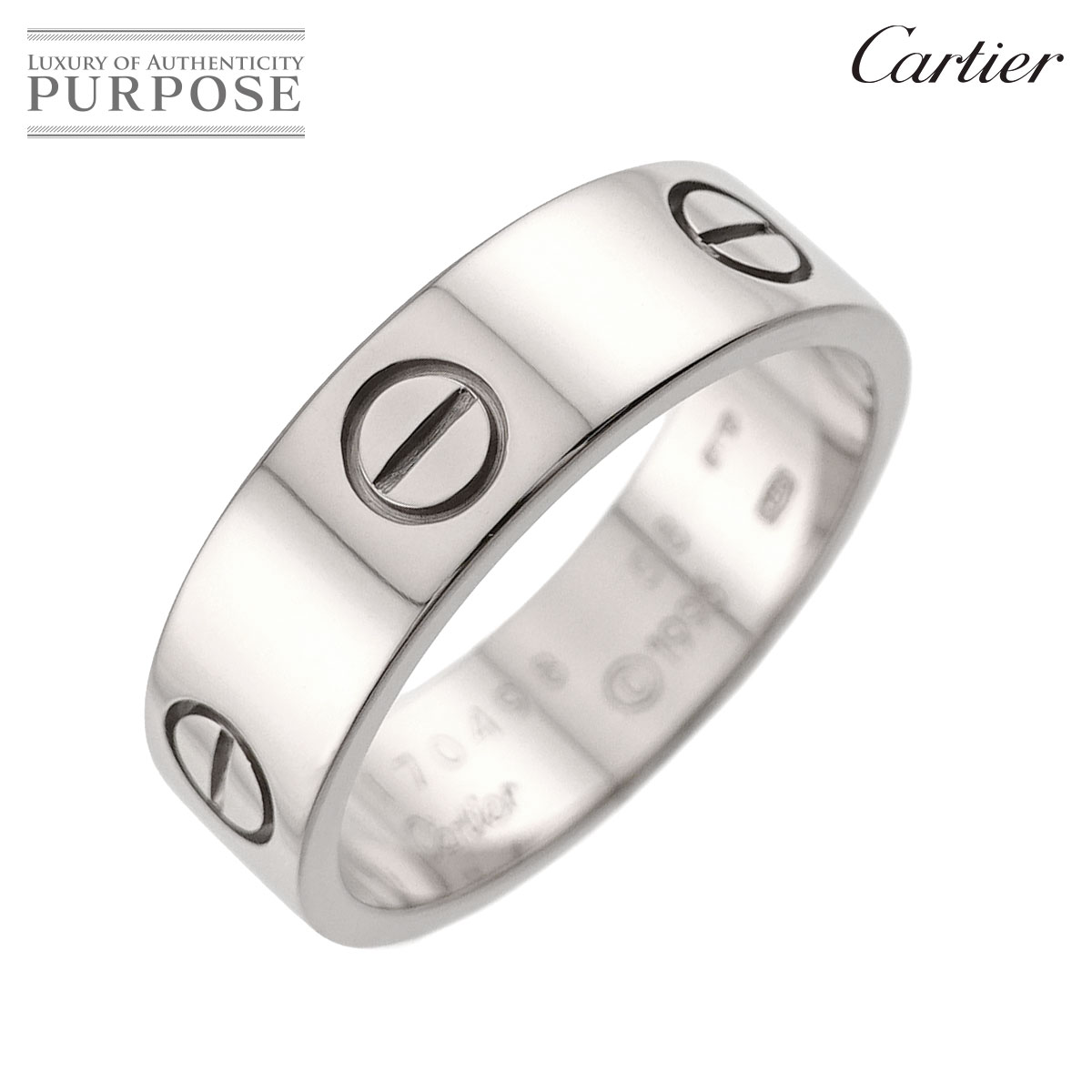 Cartier ラブ #50 リング K18 WG ホワイトゴールド 750 指輪 Love Ring